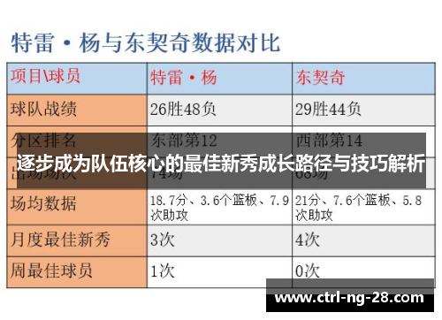 逐步成为队伍核心的最佳新秀成长路径与技巧解析