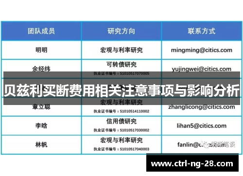 贝兹利买断费用相关注意事项与影响分析
